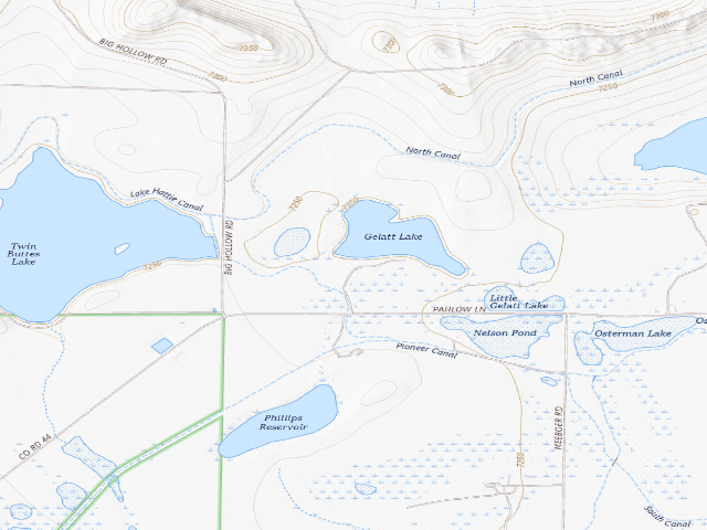 USGS topographic map of Gelatt Lake PAA Campground