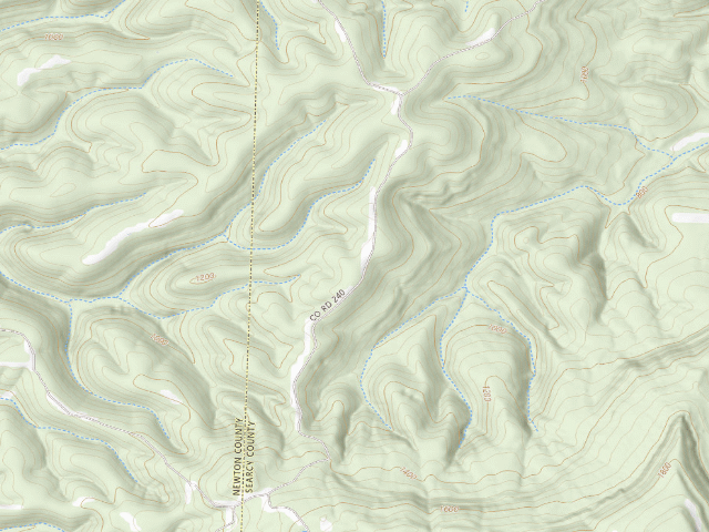 USGS topographic map of Gene Rush Camping Area #1