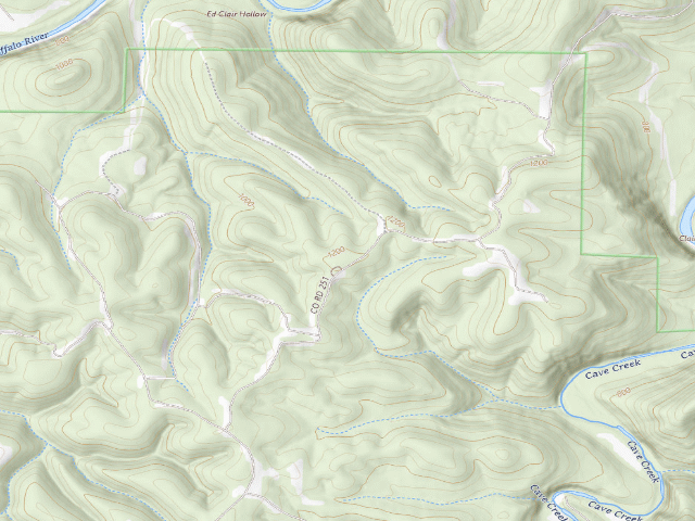 USGS topographic map of Gene Rush Camping Area #3