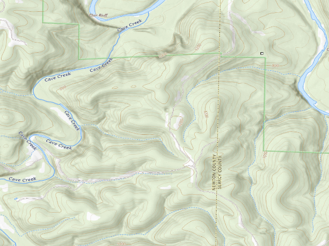 USGS topographic map of Gene Rush Camping Area #5