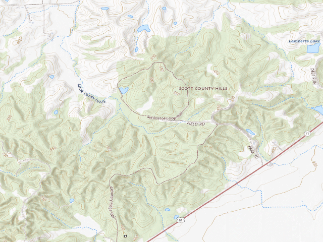 USGS topographic map of General Watkins Conservation Area