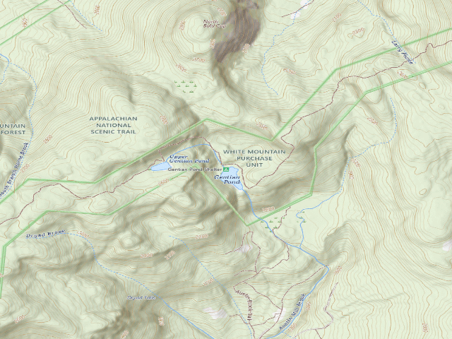 USGS topographic map of Gentian Pond Shelter