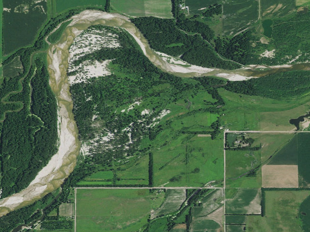 Aerial image of George D. Syas WMA