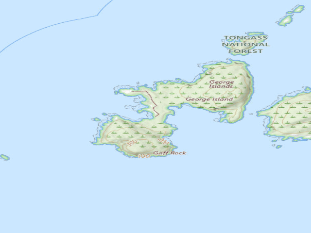 USGS topographic map of George Islands