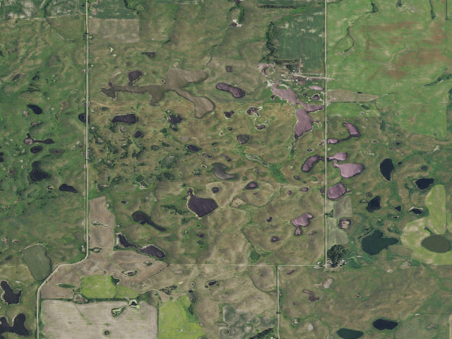 Aerial image of George Karpen WMA (Foster County)