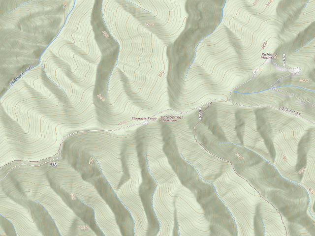 USGS topographic map of George Washington National Forest