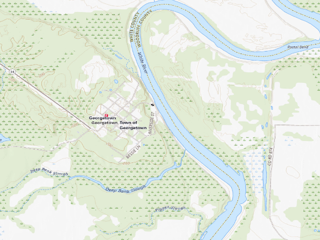 USGS topographic map of Georgetown Camping Area