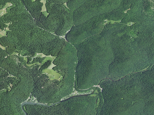 Aerial image of Gerald Freeman Campground