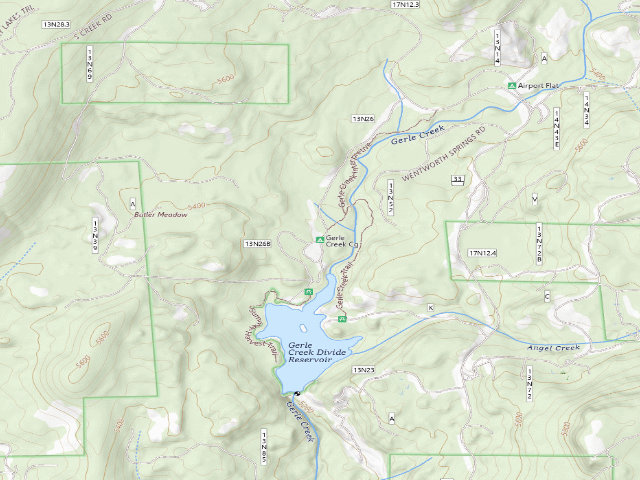 USGS topographic map of Gerle Creek Cg