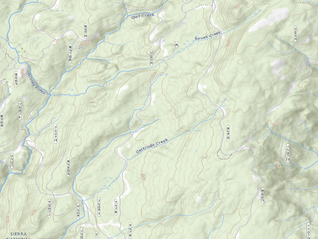 USGS topographic map of Gertrude Creek East