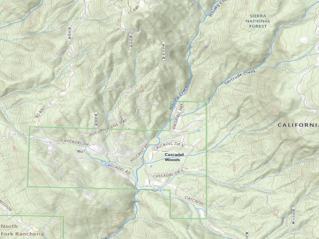 USGS topographic map of Gertrude Creek West