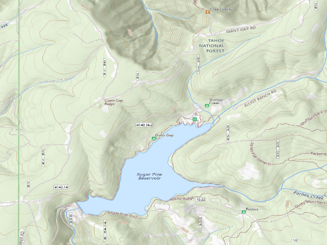USGS topographic map of Giant Gap