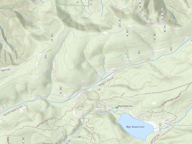 USGS topographic map of Giant Gap Road