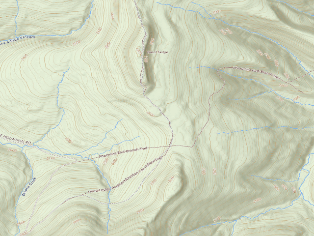 USGS topographic map of Giant Ledge Campsite 3 [DEC #228570] (Slide Mountain Wilderness)
