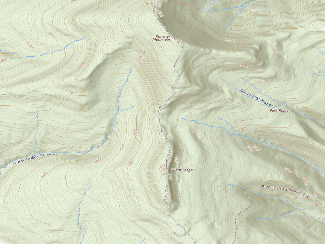 USGS topographic map of Giant Ledge Campsite 7 [DEC #228575] (Slide Mountain Wilderness)