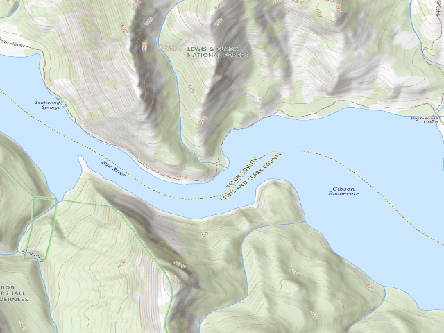 USGS topographic map of Gibson 006
