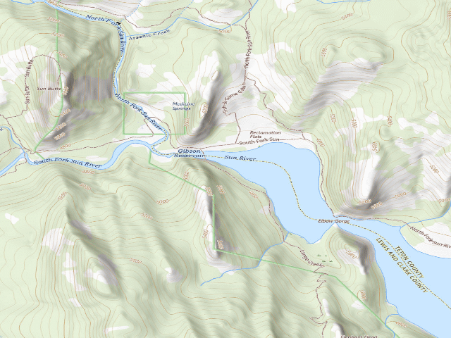 USGS topographic map of Gibson 008