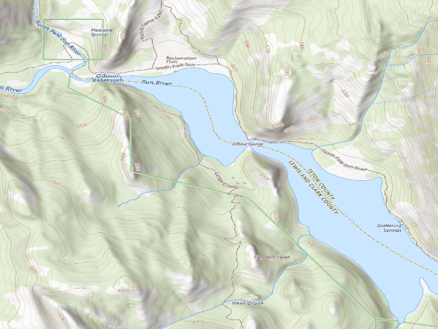 USGS topographic map of Gibson 009