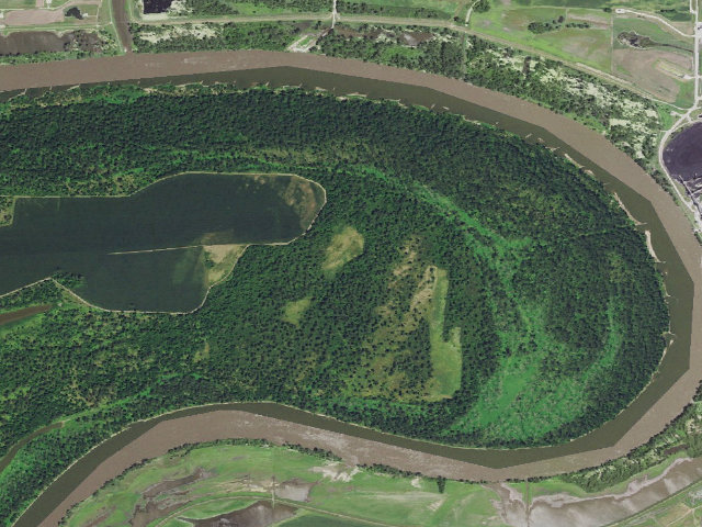 Aerial image of Gifford Point WMA