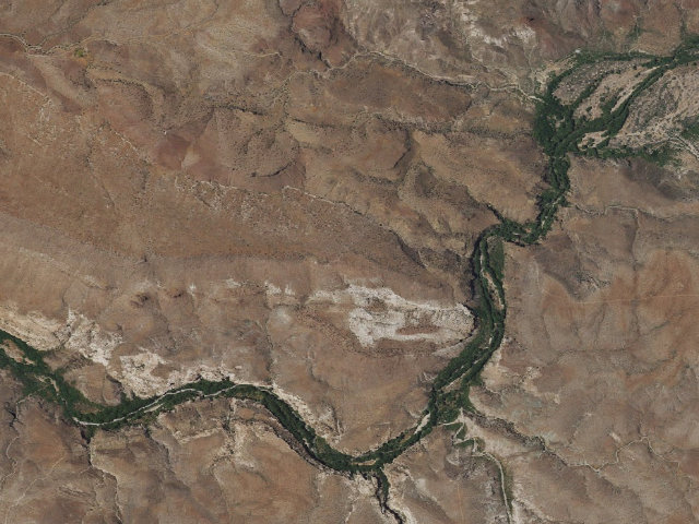 Aerial image of Gila Lower Box Canyon