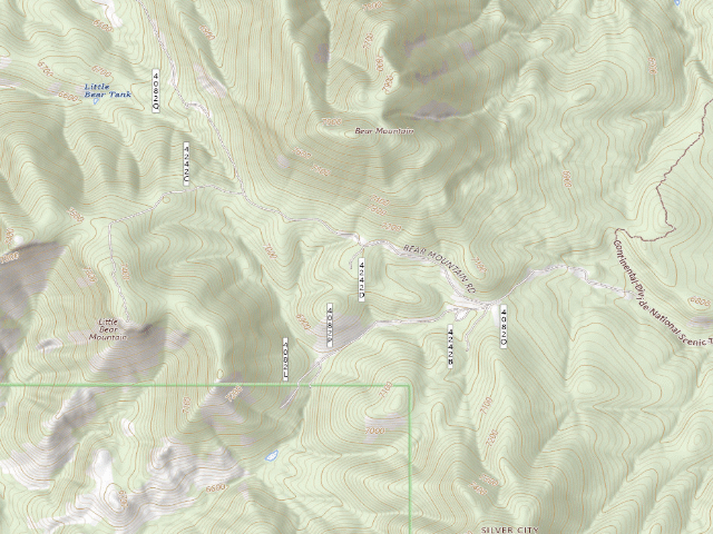 USGS topographic map of Gila National Forest
