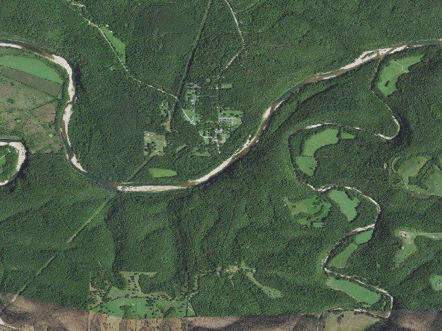 Aerial image of Gilbert (Buffalo National River, Middle District)