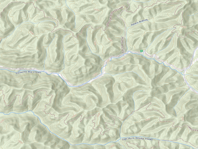 USGS topographic map of Gilberts Creek 2