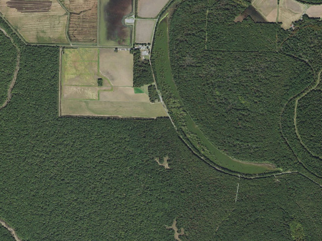 Aerial image of Gill Levee Access Camping Area