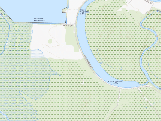 USGS topographic map of Gill Levee Access Camping Area