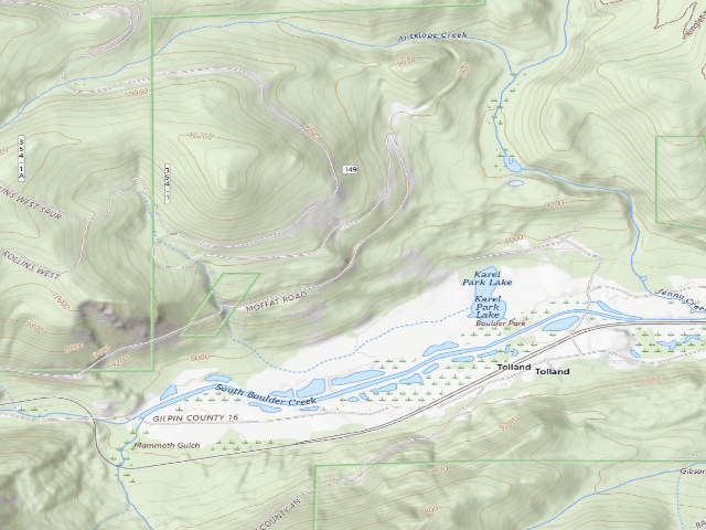 USGS topographic map of Gilpin County