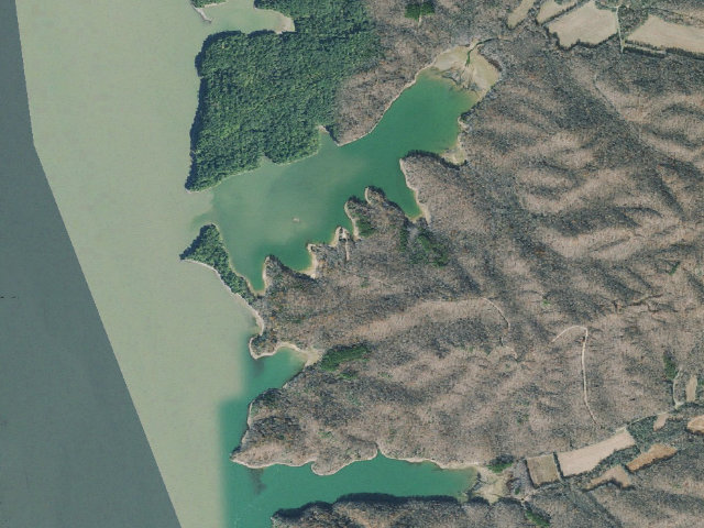 Aerial image of Ginger Bay Backcountry Camping