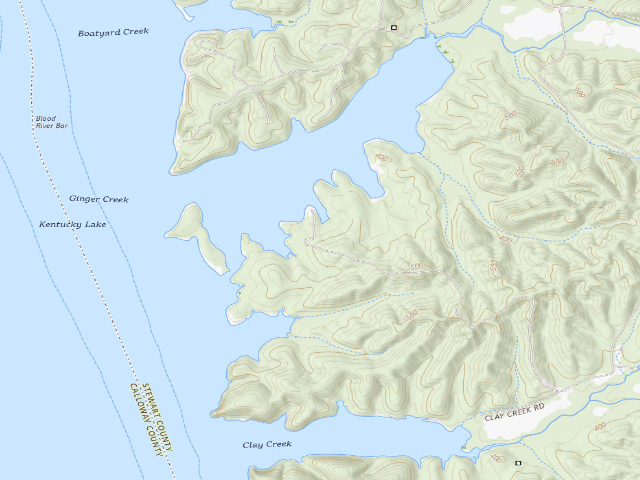 USGS topographic map of Ginger Bay Backcountry Camping