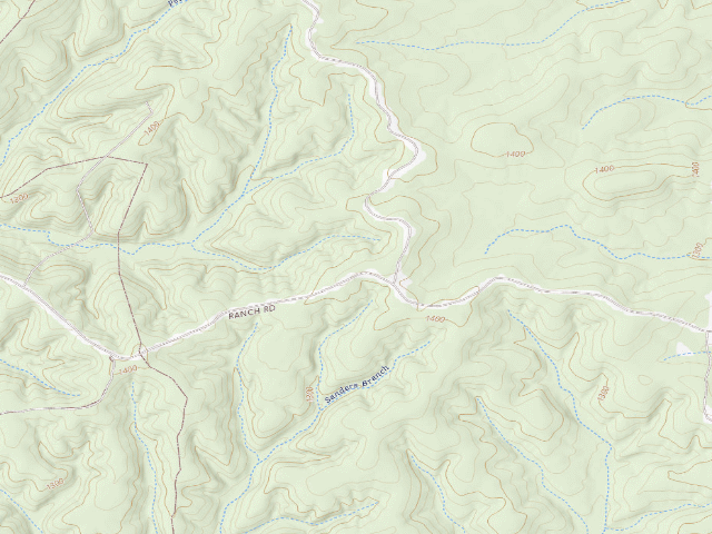 USGS topographic map of Gist Ranch Conservation Area