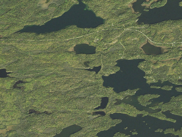 Aerial image of Glacier Pond Site 1
