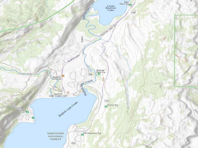 USGS topographic map of Glacier View Cg