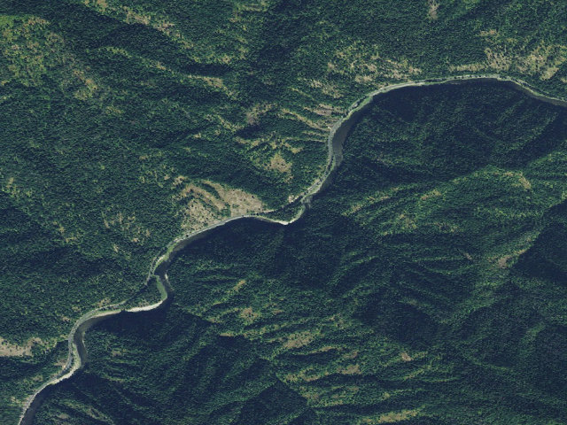 Aerial image of Glade Creek Campground