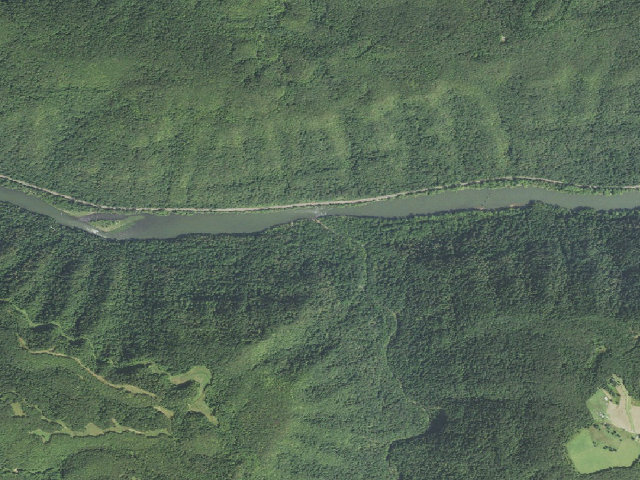 Aerial image of Glade Creek Campground