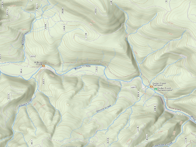 USGS topographic map of Gleason Cabin
