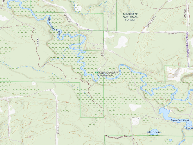 USGS topographic map of Gleason'S Landing Campground