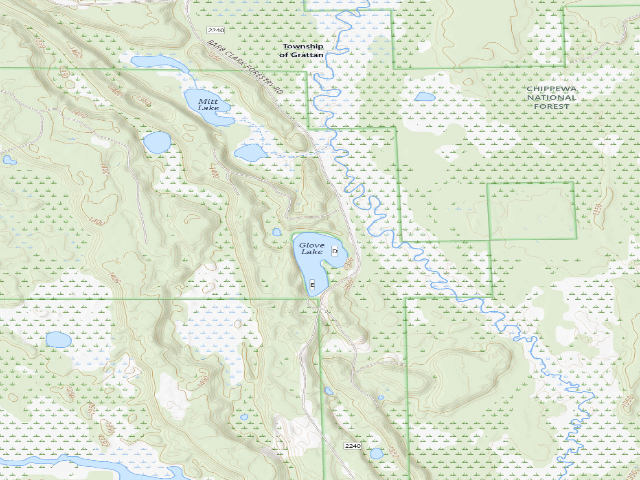 USGS topographic map of Glove Lake 2 B36