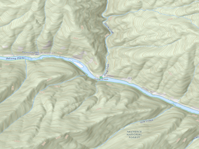 USGS topographic map of Glover Campground