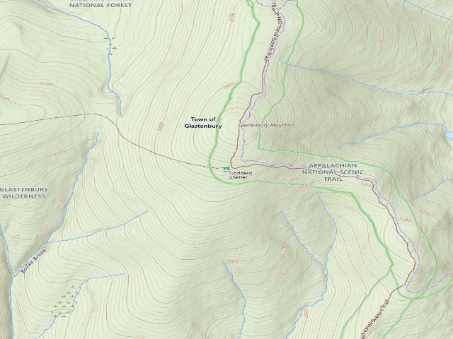 USGS topographic map of Goddard Shelter