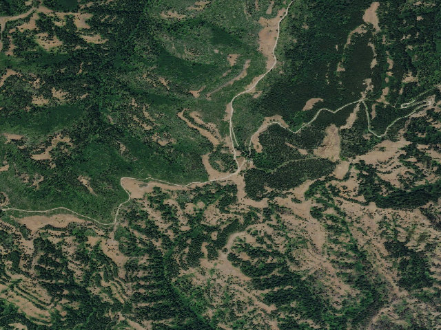Aerial image of Godman Campground