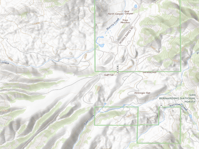USGS topographic map of Goff Flat Yellow Post Site