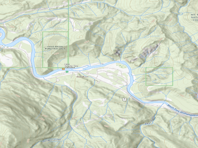 USGS topographic map of Gold Basin