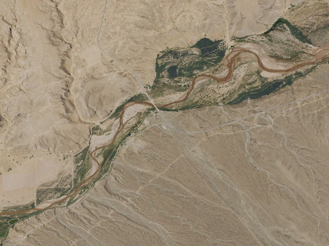 Aerial image of Gold Butte Back Country Byway