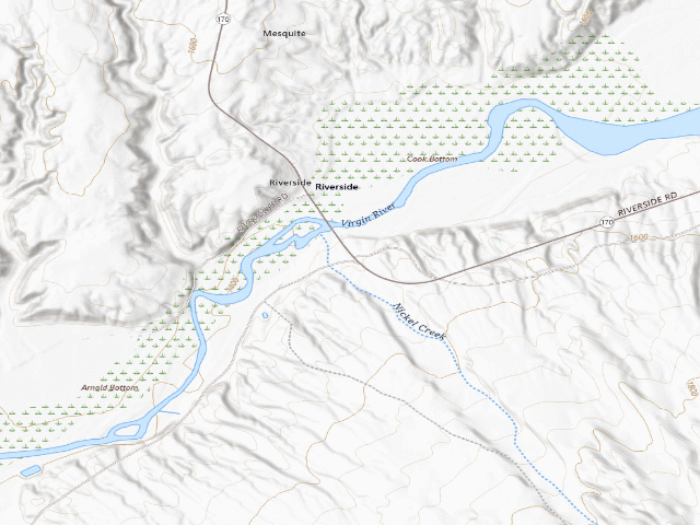 USGS topographic map of Gold Butte Back Country Byway