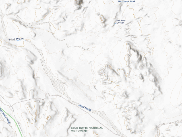 USGS topographic map of Gold Butte National Monument