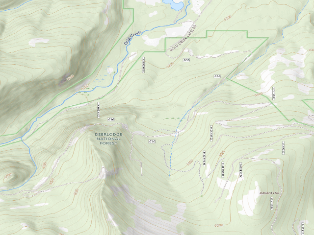 USGS topographic map of Gold Creek-002A