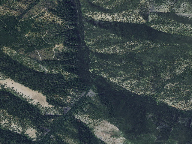 Aerial image of Gold Creek Campground